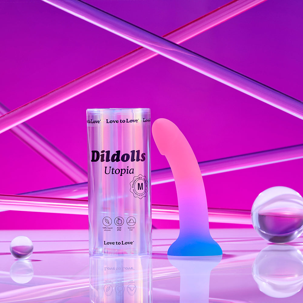Love to Love Dildolls Utopia Medium Silicone Dildo – Multi-Color