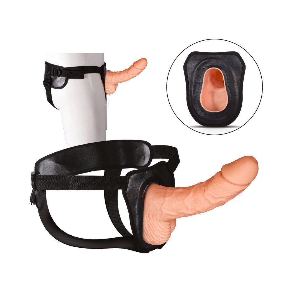 Nasstoys Erection Assistant Hollow Strap-On 8 in. - White