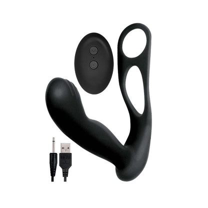 Nasstoys Butts Up Prostate Massager with Scrotum & Cock Ring – Black