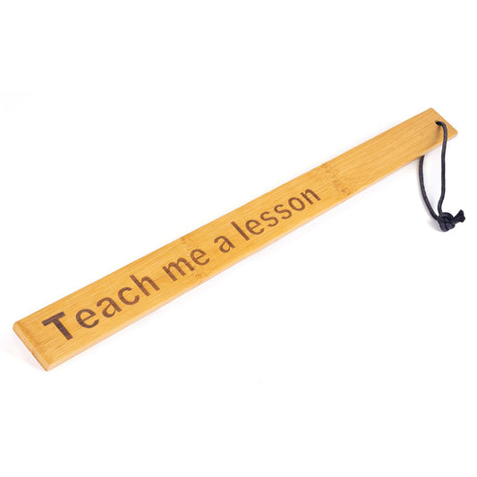 Spartacus Bamboo Paddle Teach Me A Lesson – Spanking Paddle – Tan