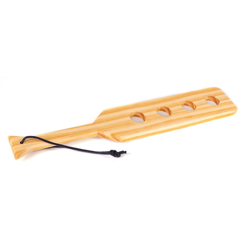 Spartacus Wood Paddle with 4 Airflow Holes – Tan/Light Brown