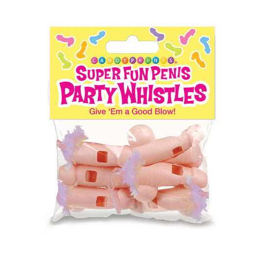 Little Genie Super Fun Penis Party Whistles – Orange – 6-Pack