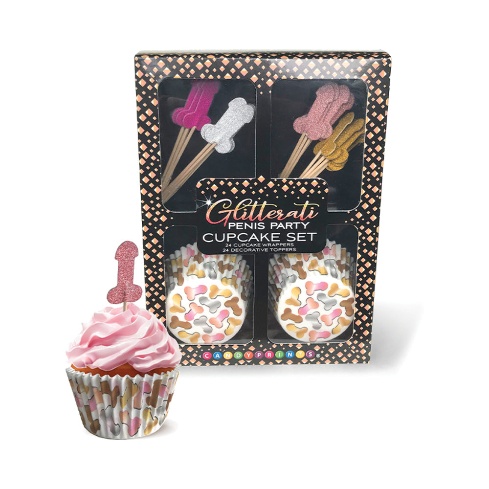Little Genie Glitterati Penis Cupcake Set – Assorted Colors