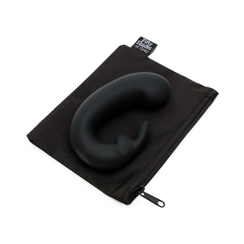 Fifty Shades of Grey Sensation Rechargeable Silicone G-Spot Rabbit Vibrator – Black