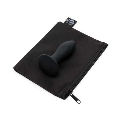 Fifty Shades of Grey Sensation Rechargeable Silicone Vibrating Butt Plug - Black
