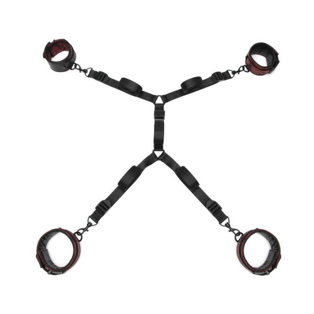 Fifty Shades of Grey Sweet Anticipation Under Mattress Restraint Set – Red/Black