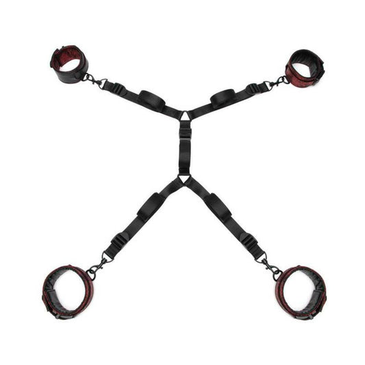 Fifty Shades of Grey Sweet Anticipation Under Mattress Restraint Set – Red/Black