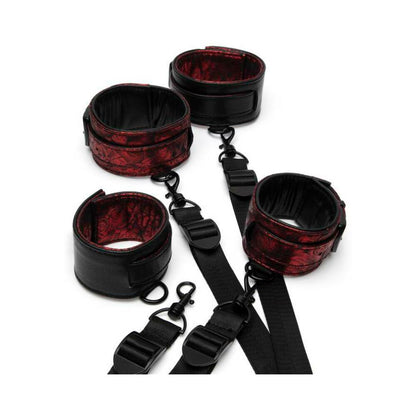 Fifty Shades of Grey Sweet Anticipation Under Mattress Restraint Set – Red/Black