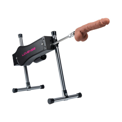 Lovense Bluetooth App-Compatible Sex Machine with Adjustable Tilt and Silicone Attachments - Black