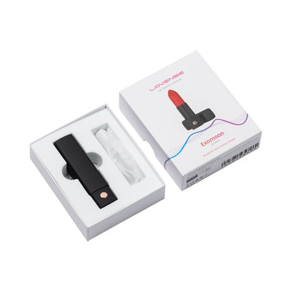 Lovense Exomoon Bluetooth Mini Lipstick Vibrator – Black