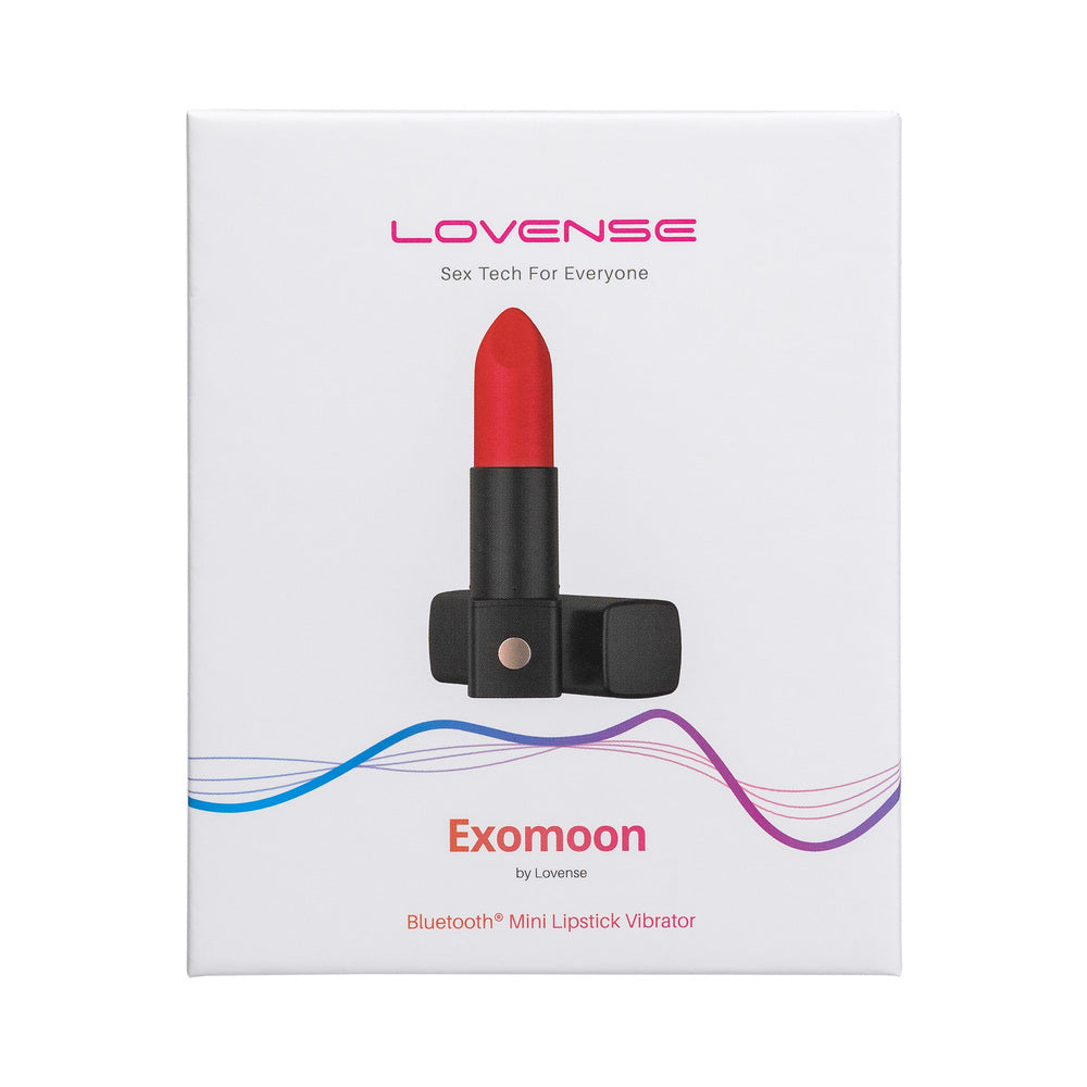 Lovense Exomoon Bluetooth Mini Lipstick Vibrator – Black