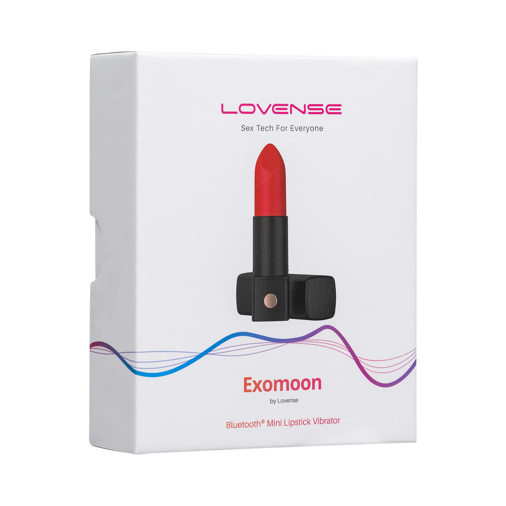 Lovense Exomoon Bluetooth Mini Lipstick Vibrator – Black