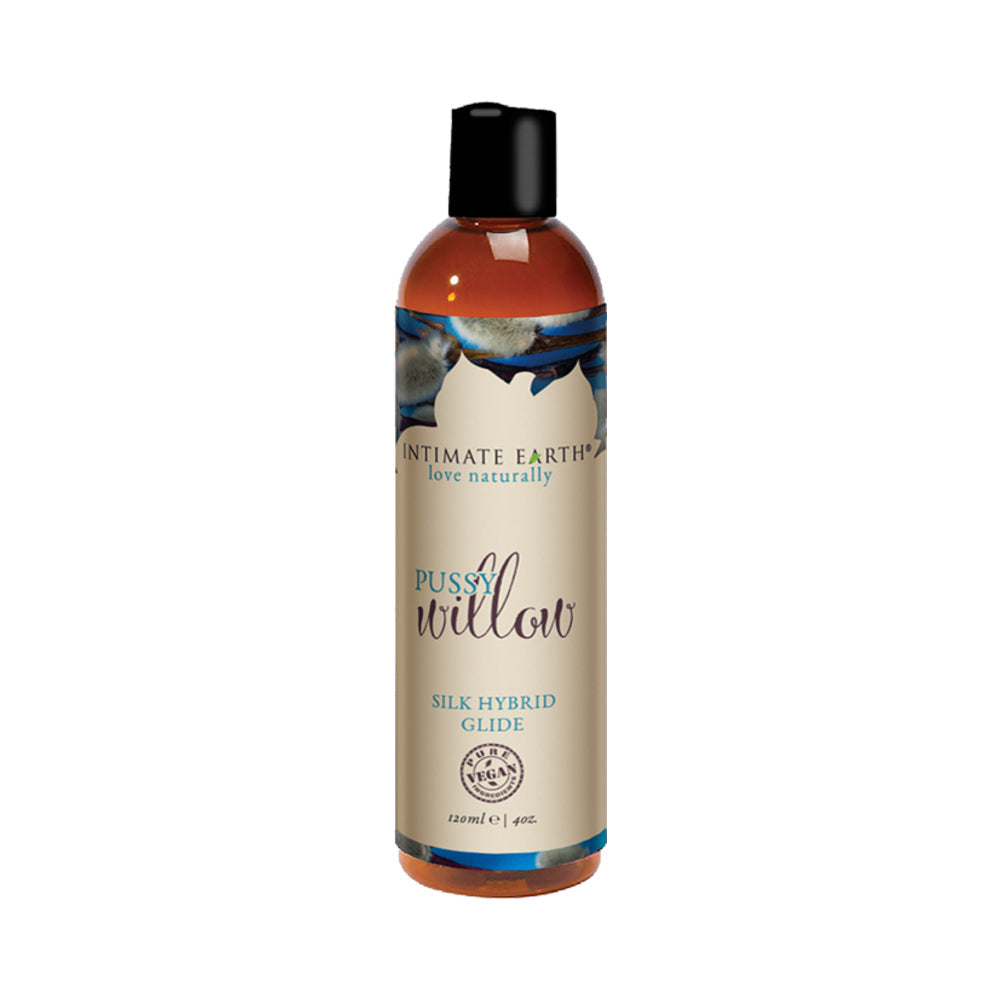 Intimate Earth Pussy Willow Silk Hybrid Glide 4 oz - Clear - Water and Silicone Blend