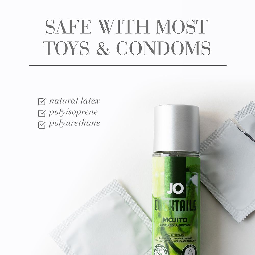 JO Cocktails Mojito Flavored Water-Based Lubricant 2 oz – Lime and Mint Flavor