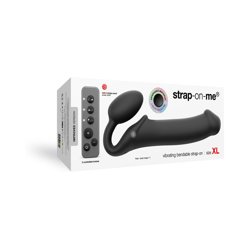 Lovely Planet Vibrating Bendable Strapless Strap-On - Black, XL