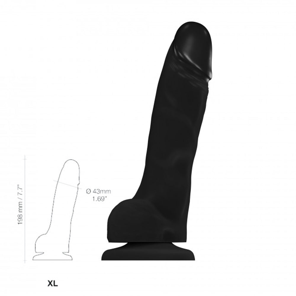 Strap-On-Me Realistic Collection Soft Realistic Dildo XL – Black