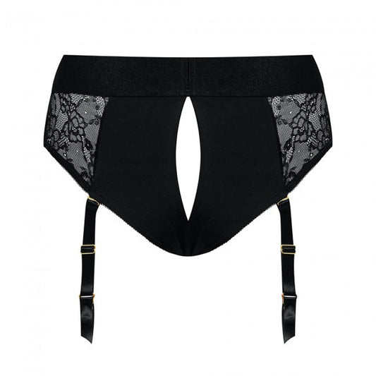 Strap-On-Me Diva Lingerie Harness XXL - Black Lace Design with Adjustable Garter Belts