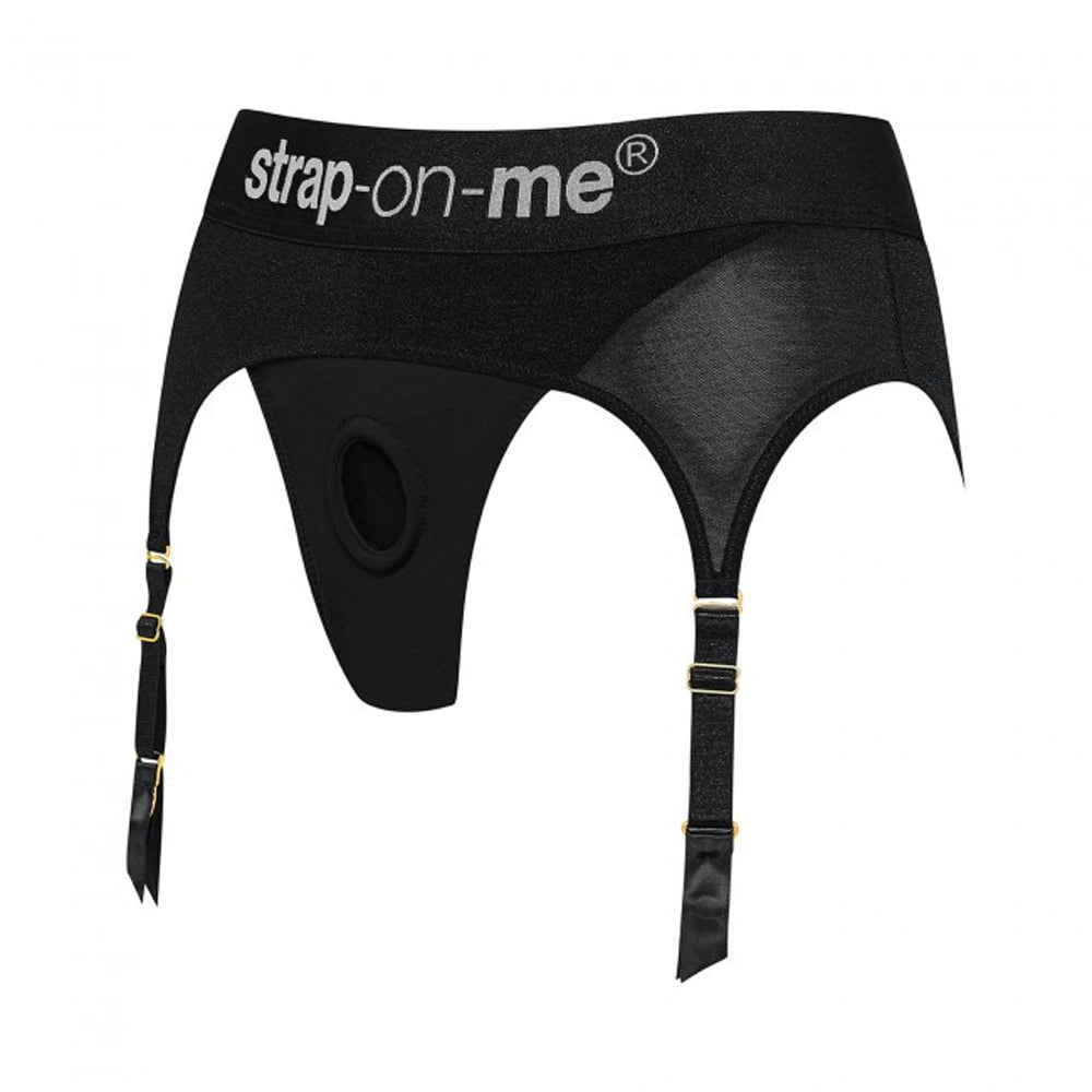 Strap-On-Me Rebel Lingerie Harness XXL - Black - Adjustable Garter Belts