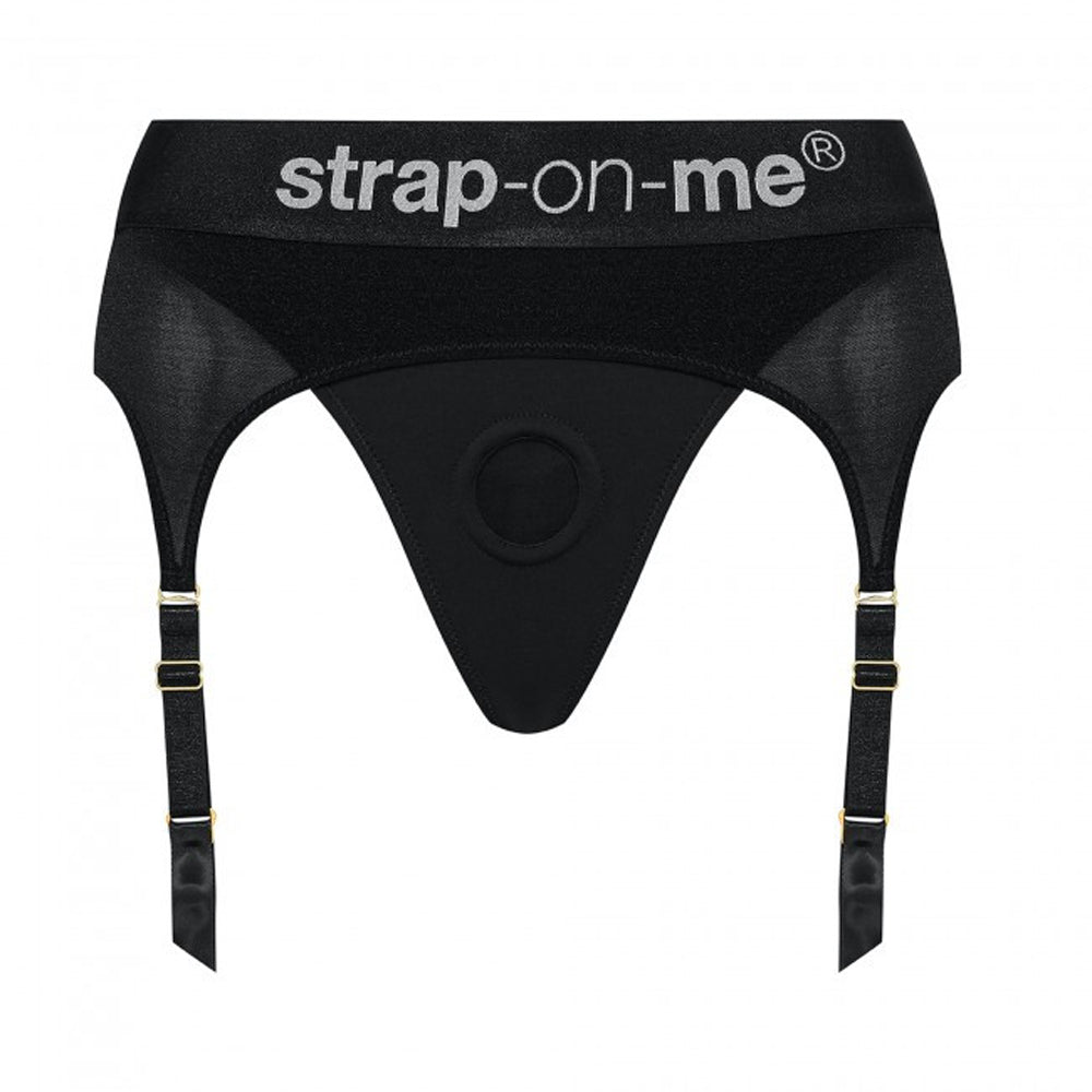 Strap-On-Me Rebel Lingerie Harness XXL - Black - Adjustable Garter Belts