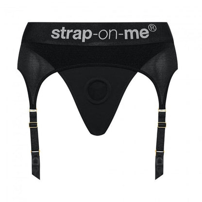 Strap-On-Me Rebel Lingerie Harness XXL - Black - Adjustable Garter Belts