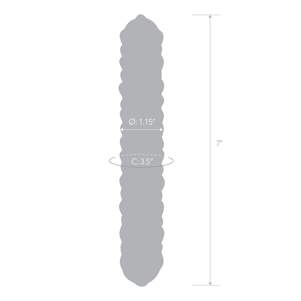 Electric Eel 9 in. Purple Rose Glass Dildo – Nubby Textured Design
