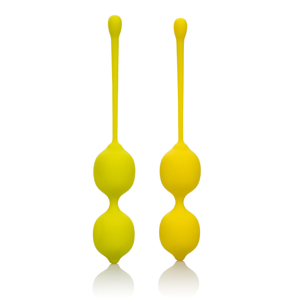 CalExotics Lemon Kegel Training Set – Yellow – 2-Piece with Dual Weights