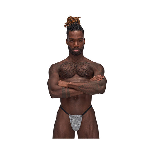 Male Power Sexagon Posing Strap – Adjustable G-String in Gray