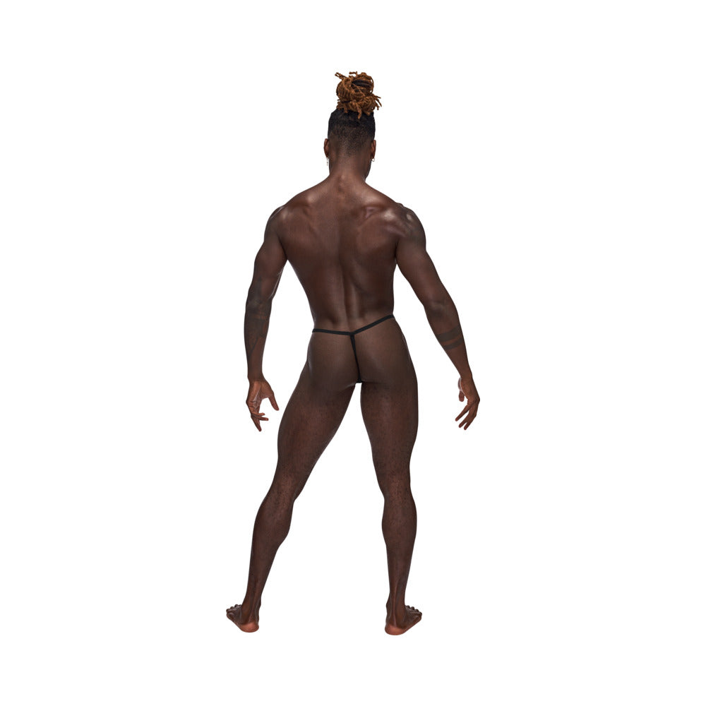 Male Power Sexagon Posing Strap – Adjustable G-String in Gray