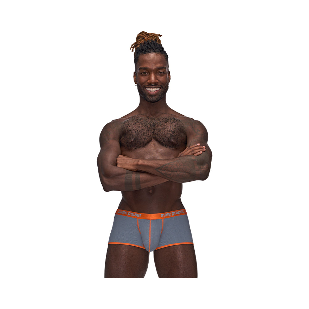 Male Power Casanova Uplift Mini Short – Gray – Boosting Uplift Pouch