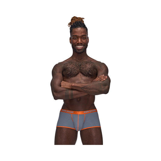 Male Power Casanova Uplift Mini Short – Gray – Boosting Uplift Pouch