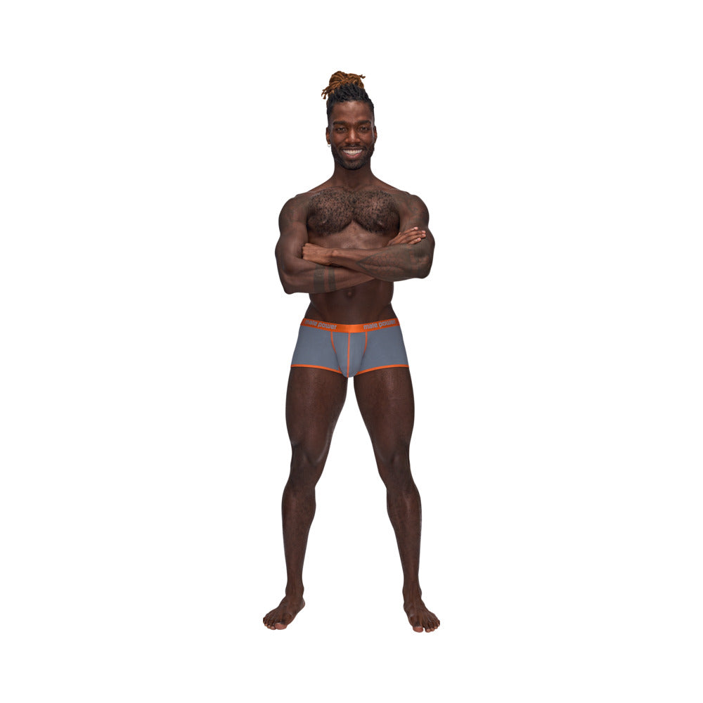 Male Power Casanova Uplift Mini Short – Gray – Boosting Uplift Pouch