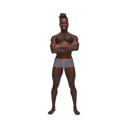 Male Power Casanova Uplift Mini Short – Gray – Boosting Uplift Pouch