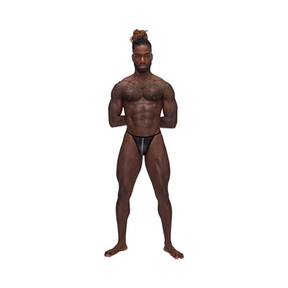 Male Power Landing Strip Micro Thong – Black – S/M