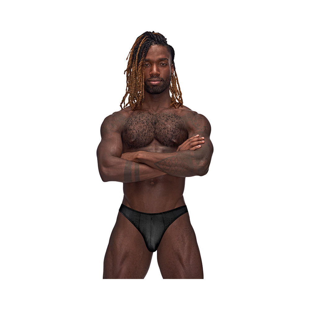 Male Power Barely There Moonshine Jock Brief – Black – S/M