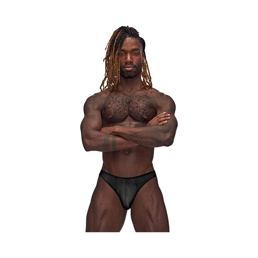 Male Power Barely There Moonshine Jock Brief – Black – S/M