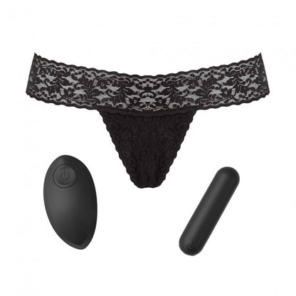 Love to Love Secret Panty 2 Rechargeable Vibrating Panty Set with Remote - Black Onyx