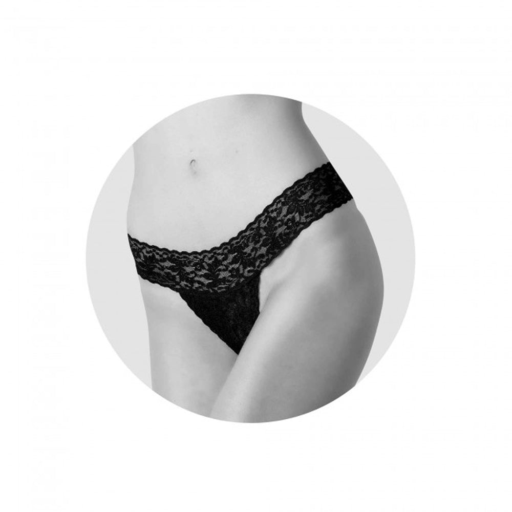 Love to Love Secret Panty 2 Rechargeable Vibrating Panty Set with Remote - Black Onyx