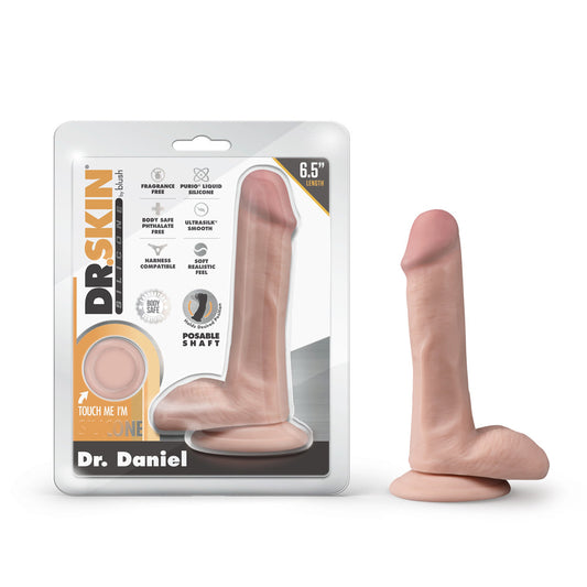 Dr. Skin Dr. Daniel 6.5 in. Posable Dildo with Suction Cup – Beige