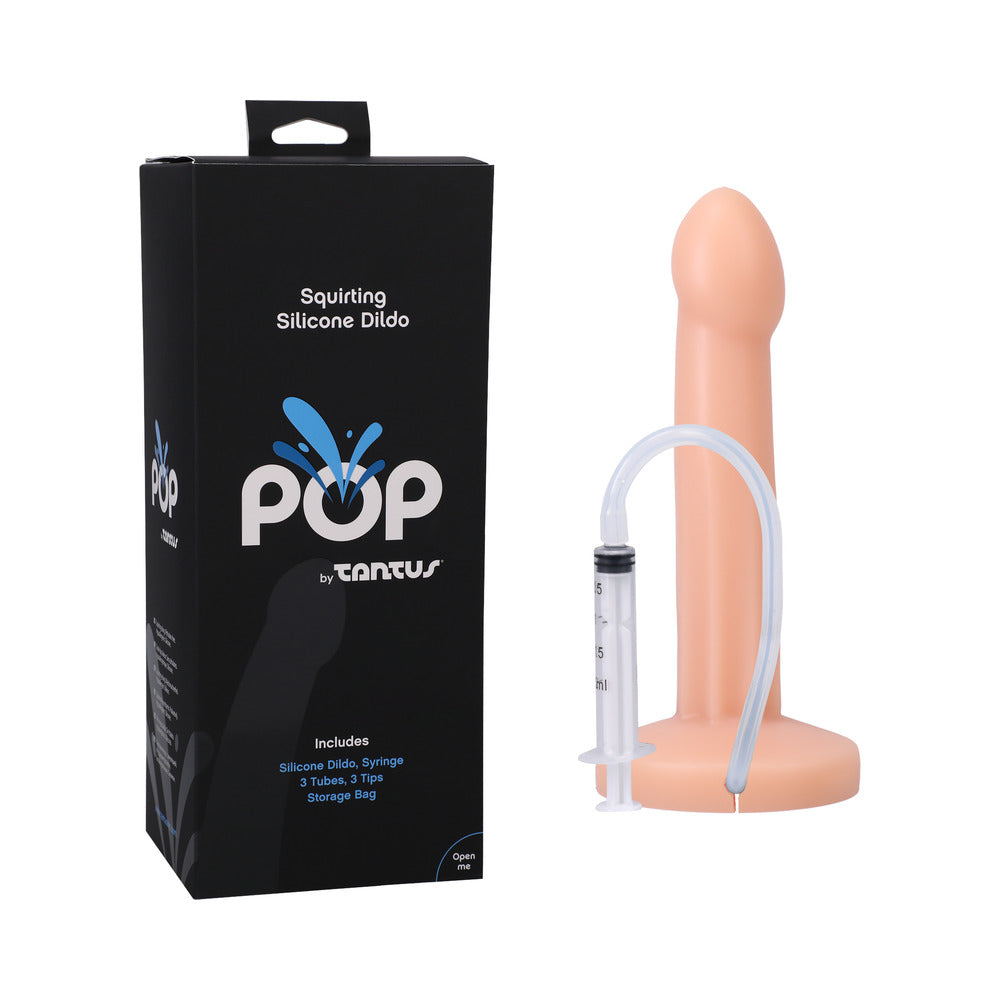 Tantus POP Squirting Dildo - Vanilla - 7.25 in
