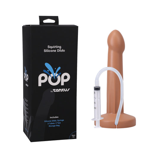 Tantus POP Squirting Dildo – Tan – Silicone – 7.25 in Length