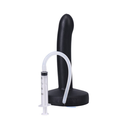 Tantus POP Slim Squirting Dildo – Black – Strap-On with Fluid Release Function