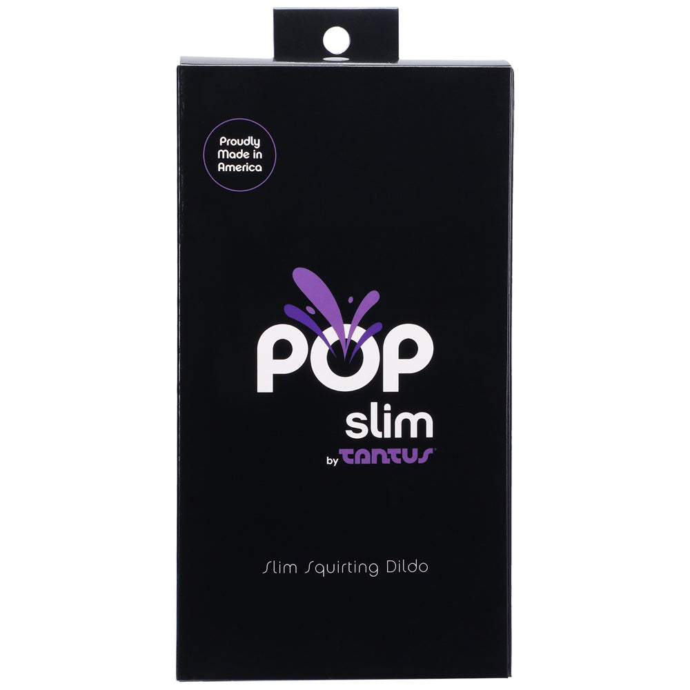 Tantus POP Slim Squirting Dildo - Purple - Strap-On with Fluid Release