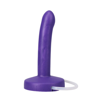 Tantus POP Slim Squirting Dildo - Purple - Strap-On with Fluid Release