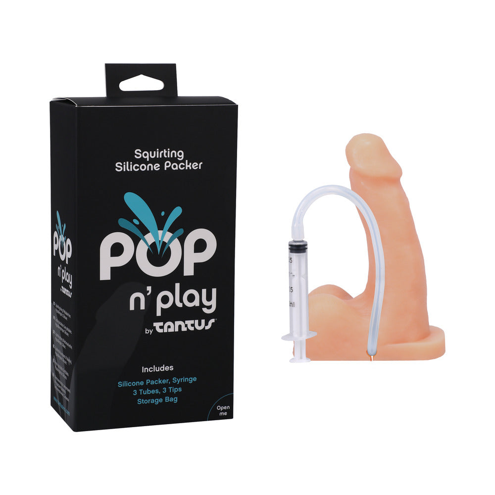 Tantus POP n' Play Squirting Packer – Vanilla