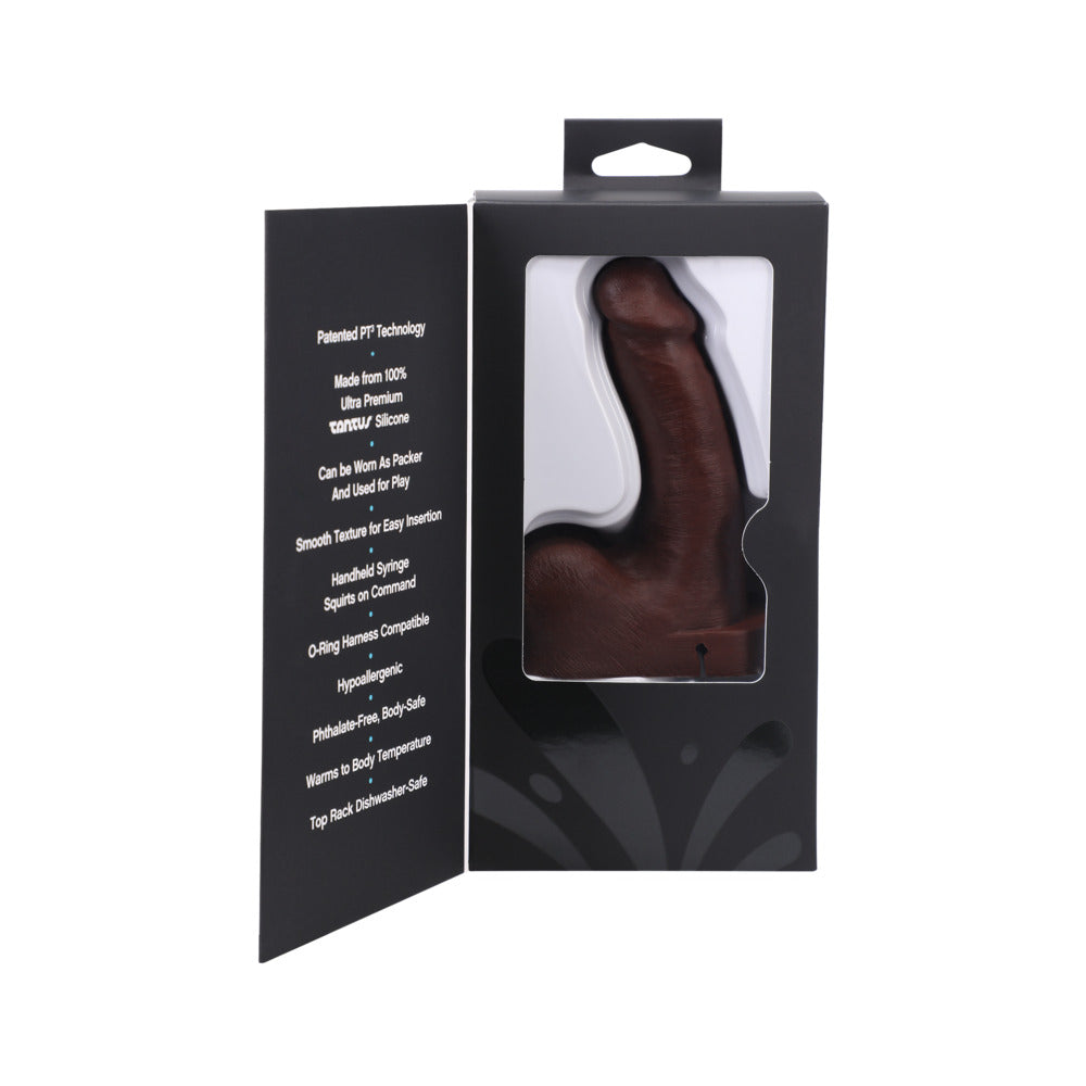 Tantus POP n' Play Squirting Packer - Espresso - Dildo with Squirting Functionality