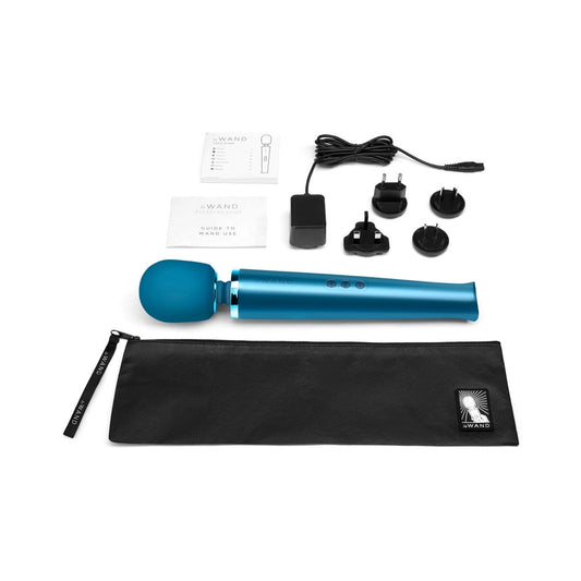 Le Wand Rechargeable Vibrating Massager - Blue - 10 Vibration Speeds, 20 Patterns