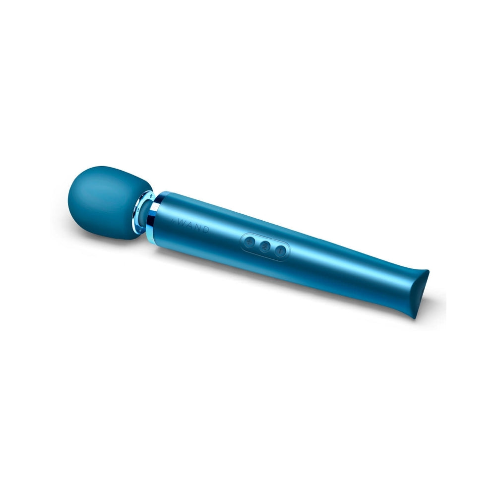 Le Wand Rechargeable Vibrating Massager - Blue - 10 Vibration Speeds, 20 Patterns