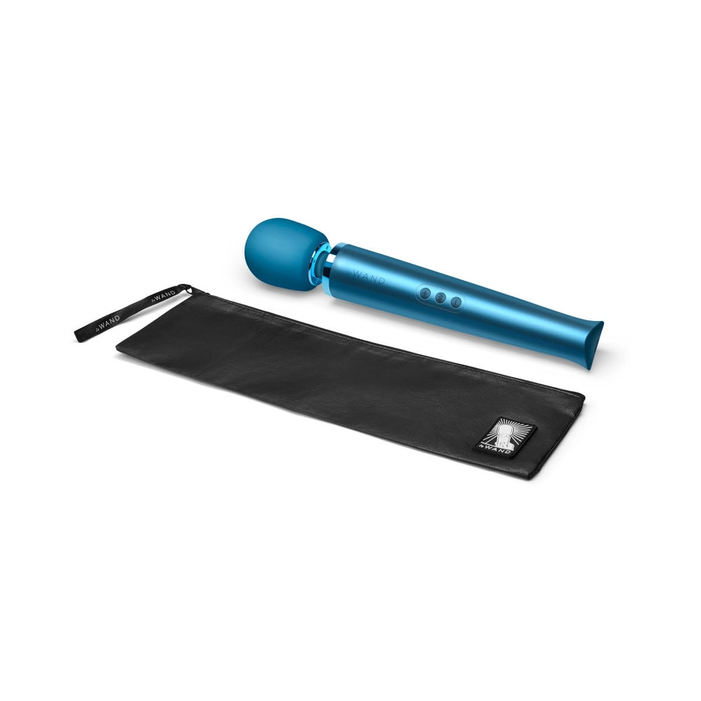 Le Wand Rechargeable Vibrating Massager - Blue - 10 Vibration Speeds, 20 Patterns