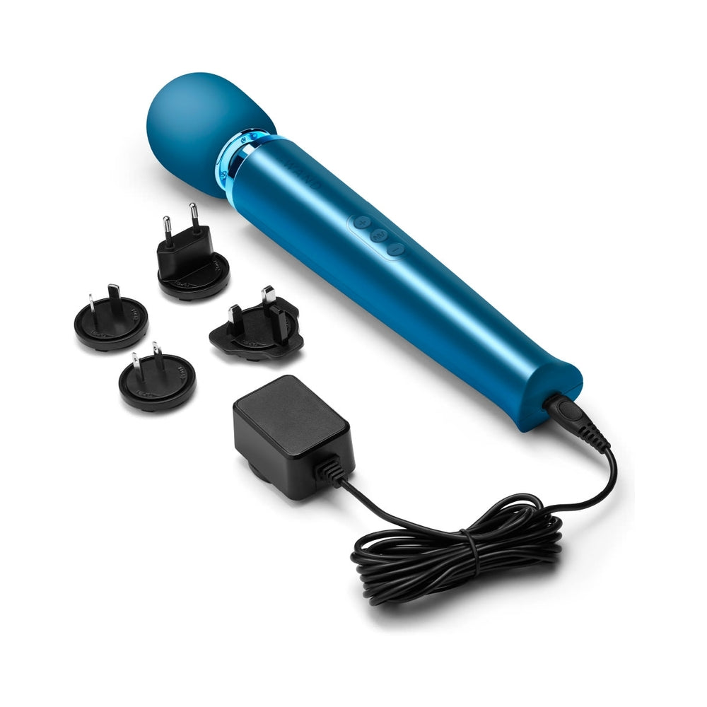 Le Wand Rechargeable Vibrating Massager - Blue - 10 Vibration Speeds, 20 Patterns