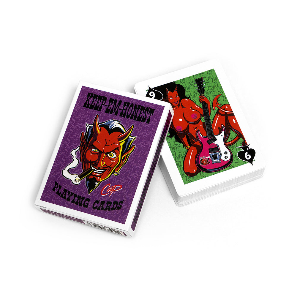 Wood Rocket Keep-Em-Honest Playing Cards – Multi-Color, Custom Artwork